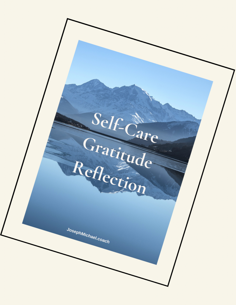 Picture of cover of the Self-care, Gratitude, reflection journal